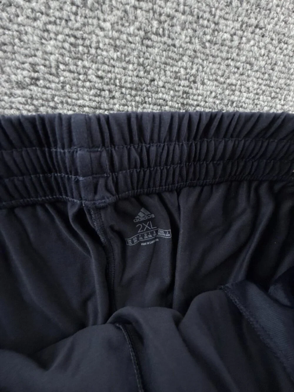 NWT Adidas Track Pants Sweatpants Blue 2XL Elastic Waist Drawstring Tapered Reg